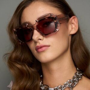 New! PHILIPP PLEIN Sunglasses Plein Supreme Star SPP098V Col.0D48, Authentic